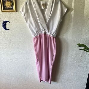 Luci Fellini Size 10p white and pink Dress